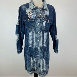 Thrill Jeans Ripped Collection Denim  
Coat